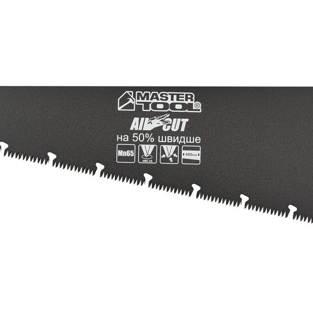 Ножовка MASTERTOOL BLACK ALLIGATOR 400 мм, 9TPI, каленый зуб, тефлон., фото , изображение 2 | SNABZHENIE.com.ua