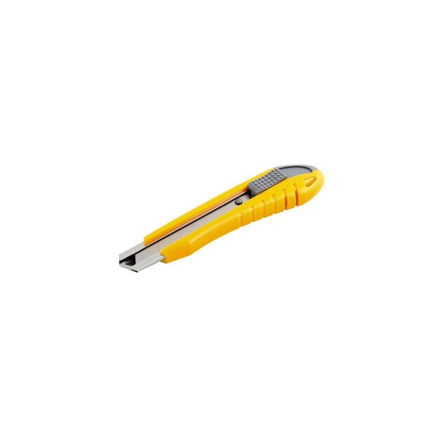 Нож MASTERTOOL 18 мм, ABS, с металл. направляющей, 3 лезвия, фото  | SNABZHENIE.com.ua