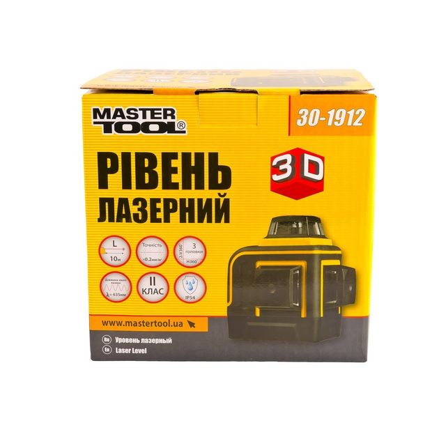 Уровень лазерный MASTERTOOL H360+ 3 головки RED 10 м, сумка 30-1912, фото , изображение 7 | SNABZHENIE.com.ua Уровень лазерный MASTERTOOL H360+ 3 головки RED 10 м, сумка 30-1912, фото , изображение 7 | SNABZHENIE.com.ua