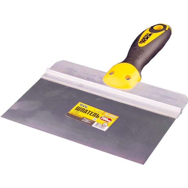 Шпатель MASTERTOOL AL-PROFI 200х85 мм, ручка TPR, ударный, фото  | SNABZHENIE.com.ua
