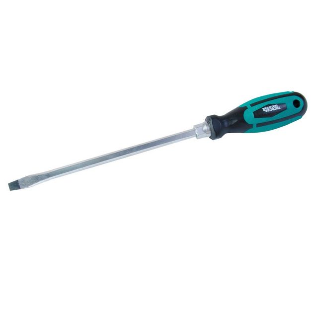 Отвёртка плоская MASTERTOOL SL8х200 мм усиленная, фото  | SNABZHENIE.com.ua