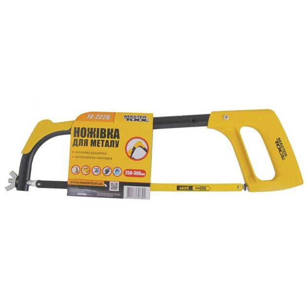 Ножовка по металлу MASTERTOOL 250-300 мм с эргономичной рукояткой, фото , изображение 2 | SNABZHENIE.com.ua
