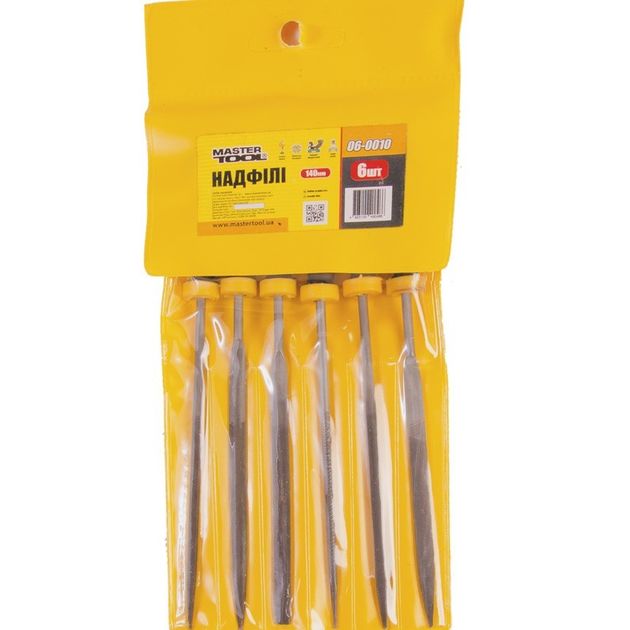 Надфили MASTERTOOL 140 мм набір 6 шт 06-0010, фото , зображення 2 | SNABZHENIE.com.ua Надфили MASTERTOOL 140 мм набір 6 шт 06-0010, фото , зображення 2 | SNABZHENIE.com.ua