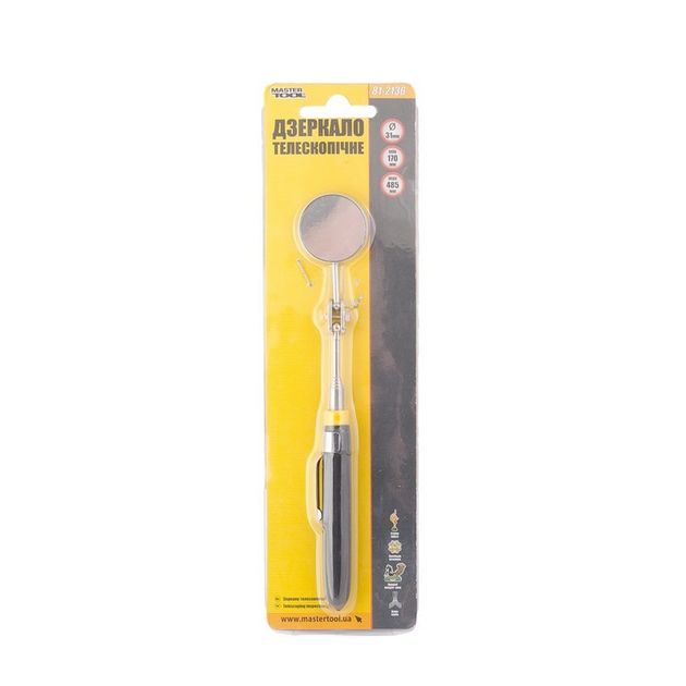 Зеркало телескопическое MASTERTOOL 170-485 мм, диаметр 31 мм, фото , изображение 2 | SNABZHENIE.com.ua Зеркало телескопическое MASTERTOOL 170-485 мм, диаметр 31 мм, фото , изображение 2 | SNABZHENIE.com.ua