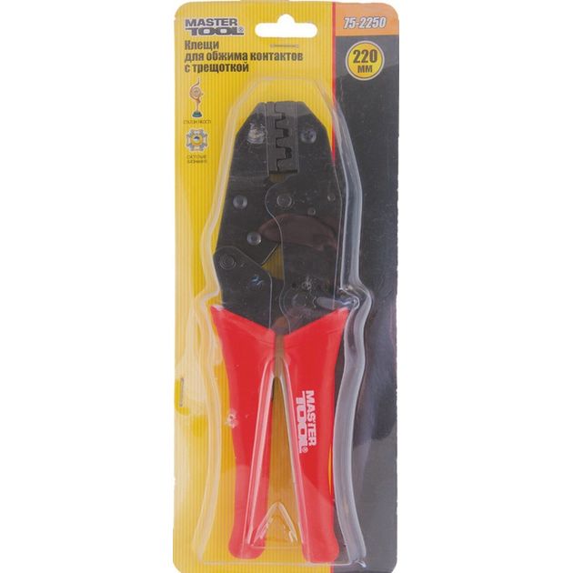 Клещи обжимные с трещоткой MASTERTOOL 220 мм 75-2250, фото , изображение 2 | SNABZHENIE.com.ua Клещи обжимные с трещоткой MASTERTOOL 220 мм 75-2250, фото , изображение 2 | SNABZHENIE.com.ua