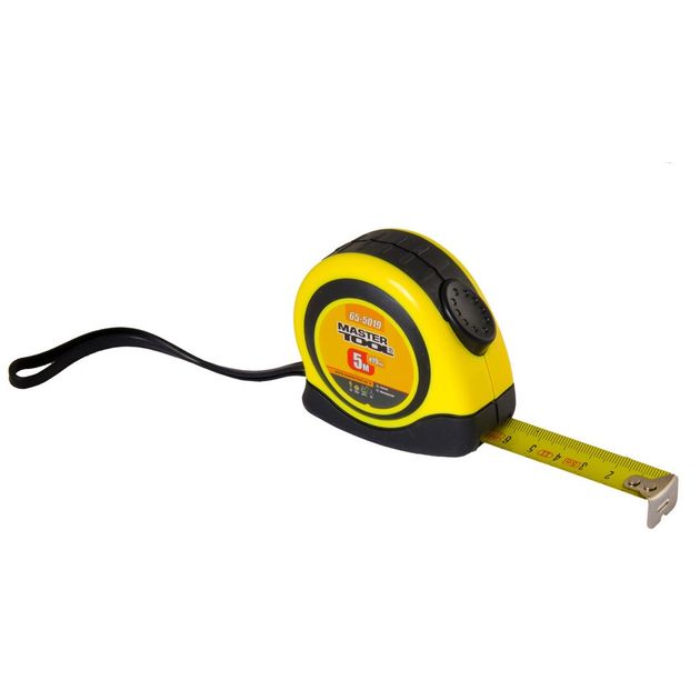 Рулетка MASTERTOOL 5 м с фиксатором 19 мм 65-5019, фото  | SNABZHENIE.com.ua