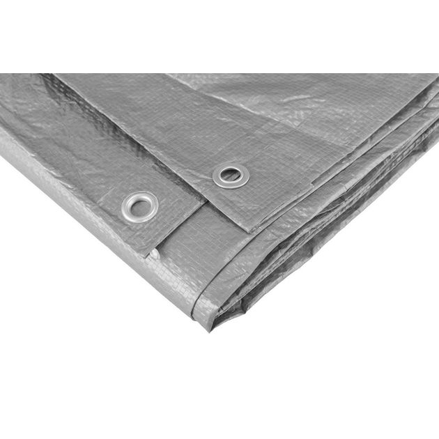 Тент MASTERTOOL 5x6 м 110 г/м² серебряный 79-7506, фото , изображение 2 | SNABZHENIE.com.ua Тент MASTERTOOL 5x6 м 110 г/м² серебряный 79-7506, фото , изображение 2 | SNABZHENIE.com.ua