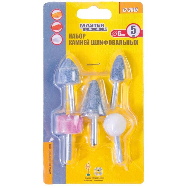 Шлифовальные камни MASTERTOOL 6 мм, набор 5 шт, 12-2015, фото , изображение 2 | SNABZHENIE.com.ua Шлифовальные камни MASTERTOOL 6 мм, набор 5 шт, 12-2015, фото , изображение 2 | SNABZHENIE.com.ua