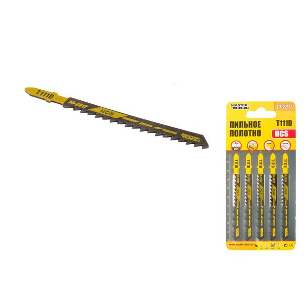 Полотно пильное MASTERTOOL для лобзика 5 шт, 6TPI, 100 мм, фото  | SNABZHENIE.com.ua