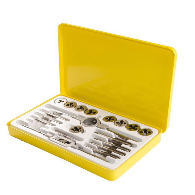 Набор метчиков и плашек MASTERTOOL, 20 эл., М3-М9, 1.0-1.25 мм, фото  | SNABZHENIE.com.ua