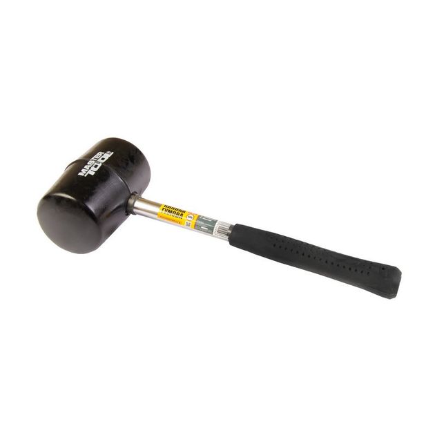 Киянка резиновая MASTERTOOL 75 мм 680 г с металлической ручкой черная, фото  | SNABZHENIE.com.ua