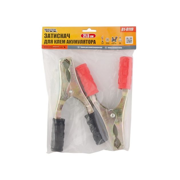 Зажим для аккумуляторных клемм MASTERTOOL 21.5 см 81-0119, фото , изображение 2 | SNABZHENIE.com.ua