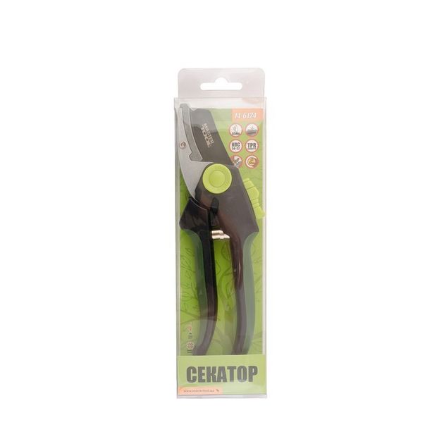 Секатор садовый MASTERTOOL 200 мм, ABS+TPR, лезвие Mn65, 14-6124, фото , изображение 2 | SNABZHENIE.com.ua Секатор садовый MASTERTOOL 200 мм, ABS+TPR, лезвие Mn65, 14-6124, фото , изображение 2 | SNABZHENIE.com.ua
