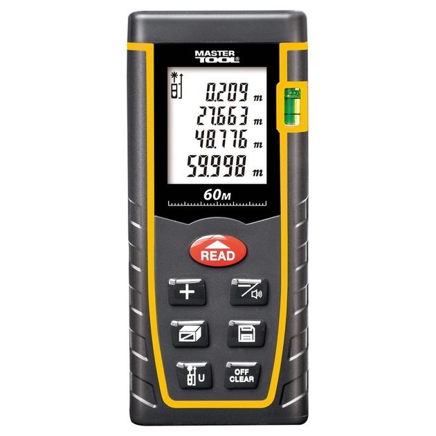 Лазерный дальномер MASTERTOOL 0.05-60 м, 2 мм/м, чехол 30-0960, фото , изображение 2 | SNABZHENIE.com.ua Лазерный дальномер MASTERTOOL 0.05-60 м, 2 мм/м, чехол 30-0960, фото , изображение 2 | SNABZHENIE.com.ua