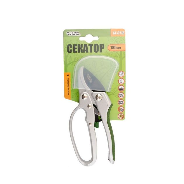 Секатор MASTERTOOL 185 мм с храповым механизмом и лезвием SK5, фото , изображение 2 | SNABZHENIE.com.ua Секатор MASTERTOOL 185 мм с храповым механизмом и лезвием SK5, фото , изображение 2 | SNABZHENIE.com.ua