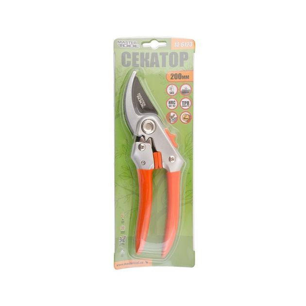 Секатор садовый MASTERTOOL 200 мм, лезвие SK5, ручки AL+PVC, фото , изображение 2 | SNABZHENIE.com.ua Секатор садовый MASTERTOOL 200 мм, лезвие SK5, ручки AL+PVC, фото , изображение 2 | SNABZHENIE.com.ua