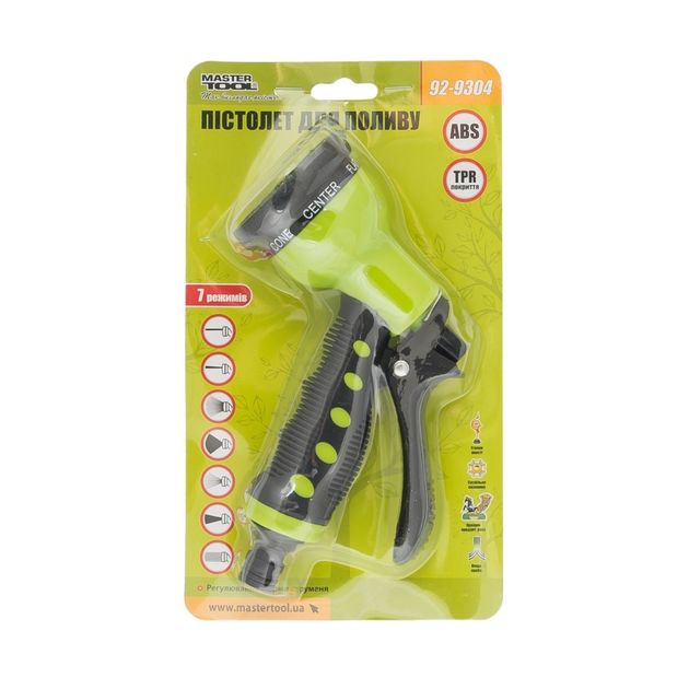 Пістолет для поливу MASTERTOOL 1/2 TPR покриття 7 режимів 92-9304, фото , зображення 5 | SNABZHENIE.com.ua Пістолет для поливу MASTERTOOL 1/2 TPR покриття 7 режимів 92-9304, фото , зображення 5 | SNABZHENIE.com.ua