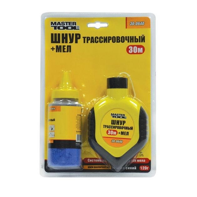 Шнур разметочный MASTERTOOL 30 м с мелом 30-0640, фото , изображение 2 | SNABZHENIE.com.ua Шнур разметочный MASTERTOOL 30 м с мелом 30-0640, фото , изображение 2 | SNABZHENIE.com.ua