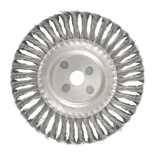 Щетка дисковая MASTERTOOL 200х22,23 мм из плетеной проволоки, фото , изображение 2 | SNABZHENIE.com.ua