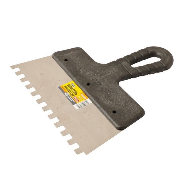 Зубчатый шпатель MASTERTOOL 200х8х8 мм 19-6820, фото  | SNABZHENIE.com.ua