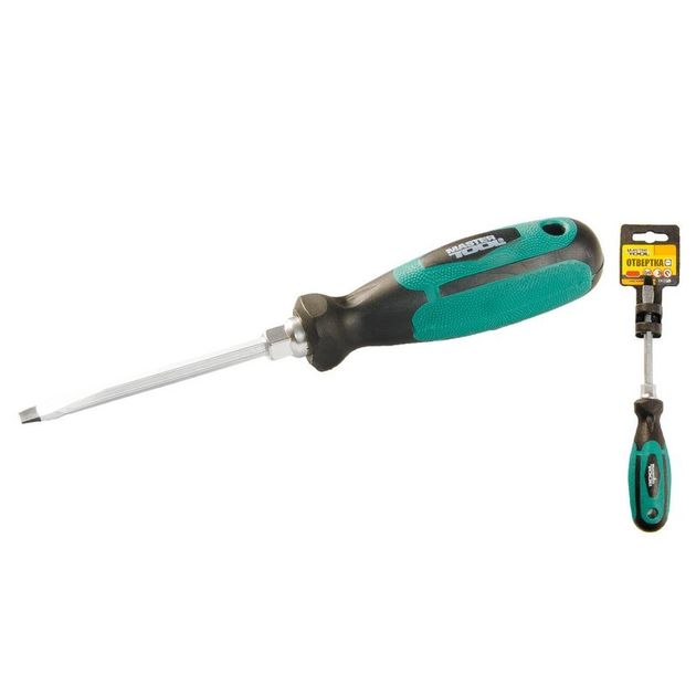 Отвёртка плоская MASTERTOOL SL5x75 мм усиленная 45-8575, фото  | SNABZHENIE.com.ua