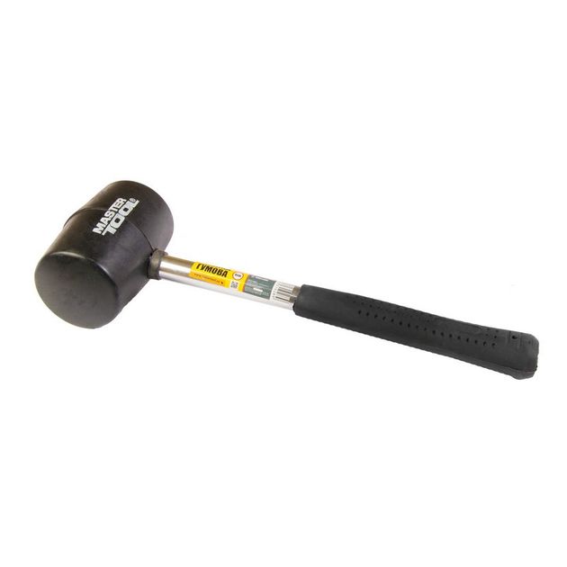 Киянка резиновая MASTERTOOL 60 мм 450 г с металлической рукояткой, фото  | SNABZHENIE.com.ua