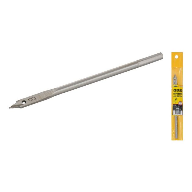 Сверло перьевое MASTERTOOL 8 мм, 6-гранный хвостовик 12-0080, фото  | SNABZHENIE.com.ua