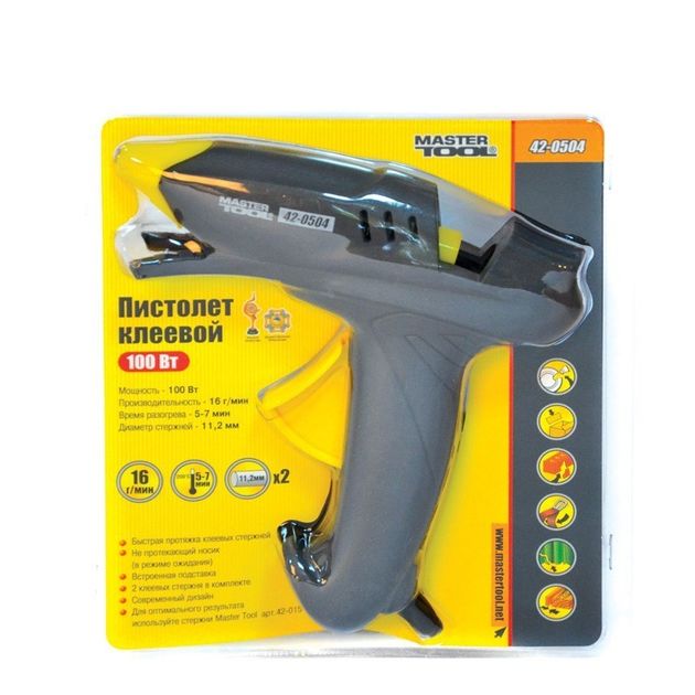 Клеевой пистолет MASTERTOOL 100 Вт, 11.2 мм, 16 г/мин, Капля-Стоп, фото , изображение 2 | SNABZHENIE.com.ua Клеевой пистолет MASTERTOOL 100 Вт, 11.2 мм, 16 г/мин, Капля-Стоп, фото , изображение 2 | SNABZHENIE.com.ua