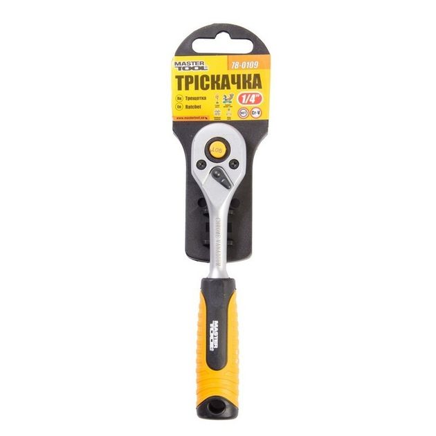 Трещотка MASTERTOOL 1/4" 90Т 78-0109, фото , изображение 2 | SNABZHENIE.com.ua Трещотка MASTERTOOL 1/4" 90Т 78-0109, фото , изображение 2 | SNABZHENIE.com.ua