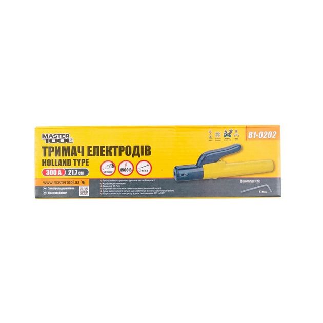 Держатель электродов MASTERTOOL Prima 300 А 81-0202, фото , изображение 2 | SNABZHENIE.com.ua