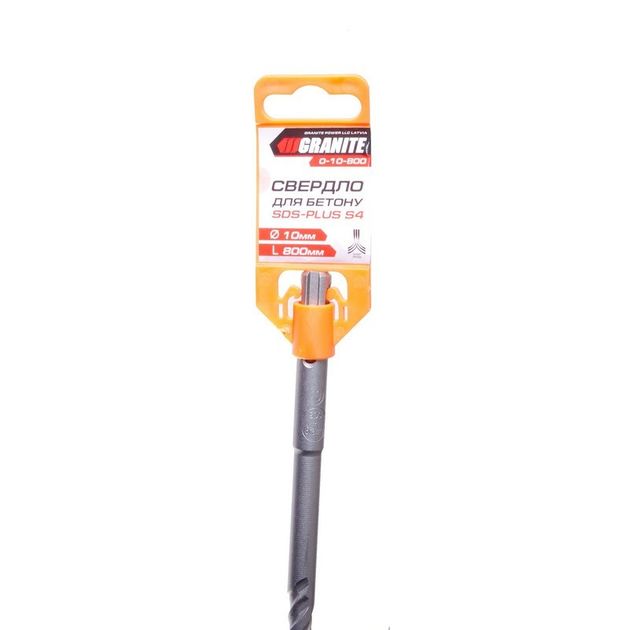 Сверло для бетона GRANITE SDS-PLUS S4 10х800 мм, фото , изображение 2 | SNABZHENIE.com.ua Сверло для бетона GRANITE SDS-PLUS S4 10х800 мм, фото , изображение 2 | SNABZHENIE.com.ua