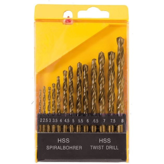 Набор сверл MASTERTOOL 13 шт HSS (2-8 мм) в пластиковом кейсе, фото , изображение 2 | SNABZHENIE.com.ua