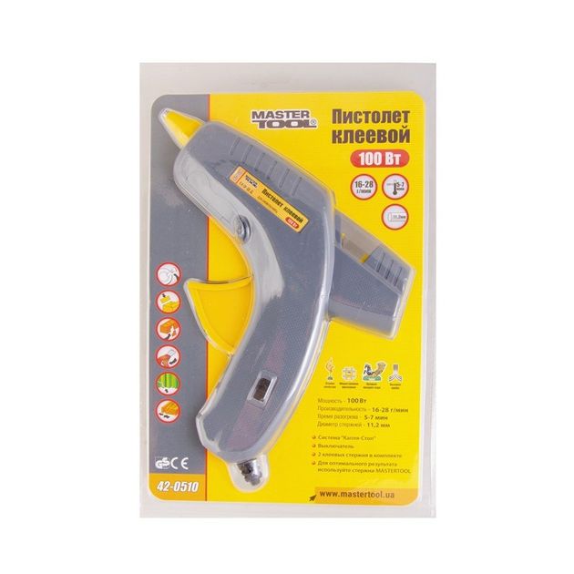 Клеевой пистолет MASTERTOOL 100 Вт, Ø11.2 мм, 16-28 г/мин, 42-0510, фото , изображение 2 | SNABZHENIE.com.ua Клеевой пистолет MASTERTOOL 100 Вт, Ø11.2 мм, 16-28 г/мин, 42-0510, фото , изображение 2 | SNABZHENIE.com.ua