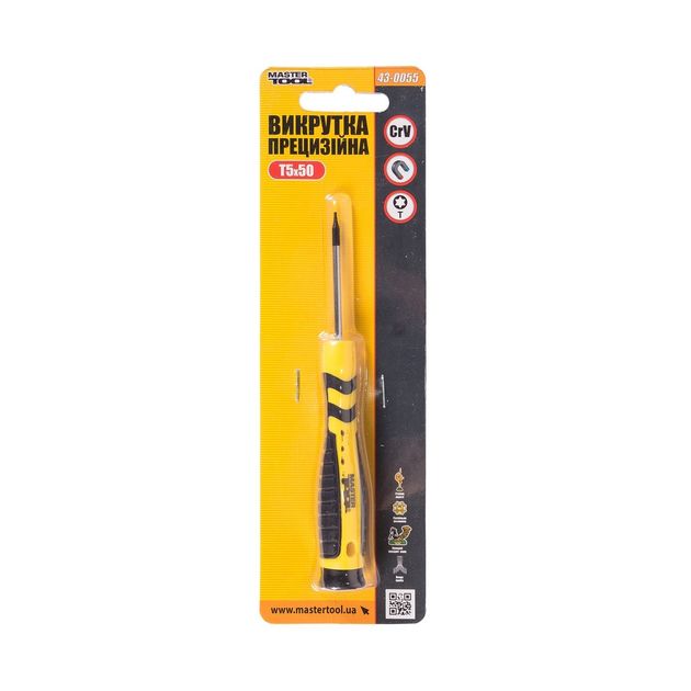 Отвертка MASTERTOOL TORX T5, 50 мм, 43-0055, фото , изображение 2 | SNABZHENIE.com.ua