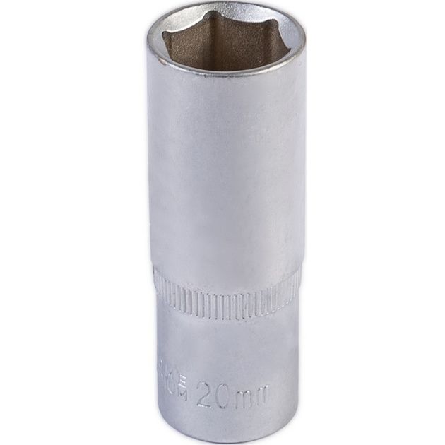 Удлиненная торцевая насадка MASTERTOOL 1/2" 20 мм CRV 78-0520, фото  | SNABZHENIE.com.ua