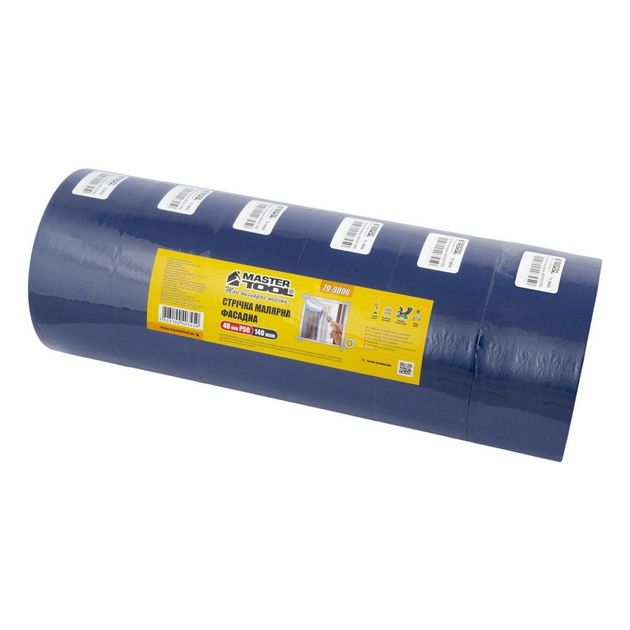Лента малярна фасадна MASTERTOOL 48 мм 50 м синя 79-9896, фото , зображення 3 | SNABZHENIE.com.ua