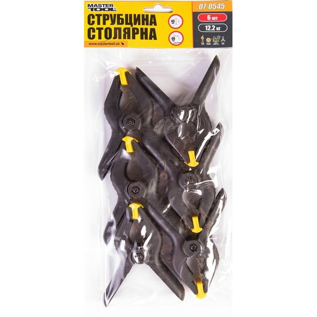Струбцина MASTERTOOL тип A 110 мм, ширина 45 мм, 6 шт., фото , изображение 2 | SNABZHENIE.com.ua Струбцина MASTERTOOL тип A 110 мм, ширина 45 мм, 6 шт., фото , изображение 2 | SNABZHENIE.com.ua