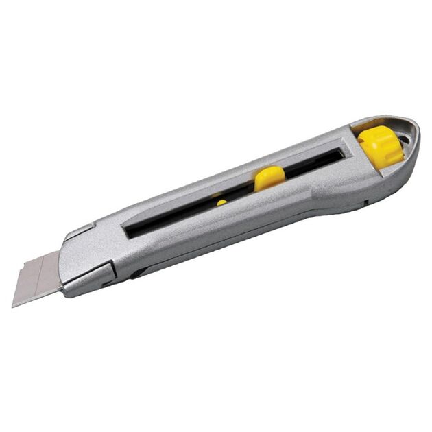 Нож MASTERTOOL 18 мм с металлическим двойным фиксатором 17-0078, фото  | SNABZHENIE.com.ua