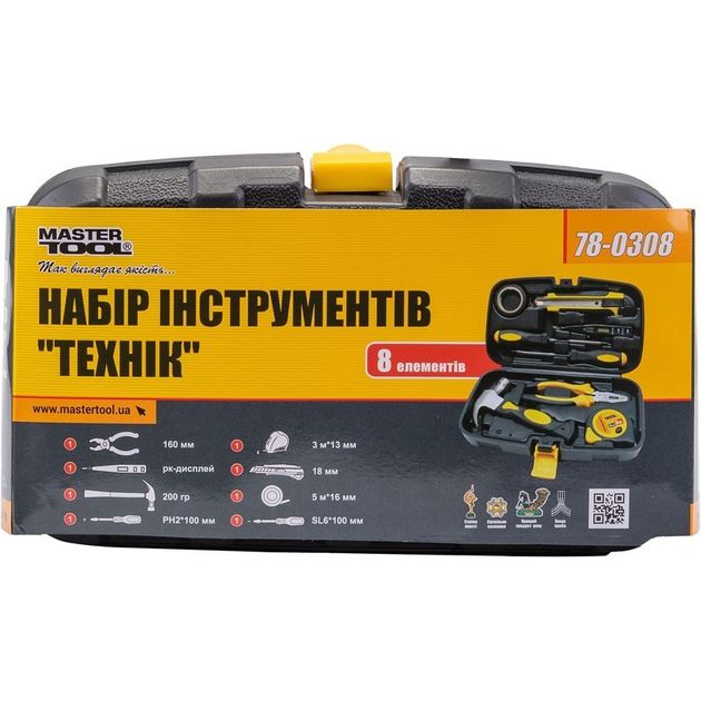 Набор инструментов MASTERTOOL Техник на 8 элементов 78-0308, фото , изображение 2 | SNABZHENIE.com.ua Набор инструментов MASTERTOOL Техник на 8 элементов 78-0308, фото , изображение 2 | SNABZHENIE.com.ua