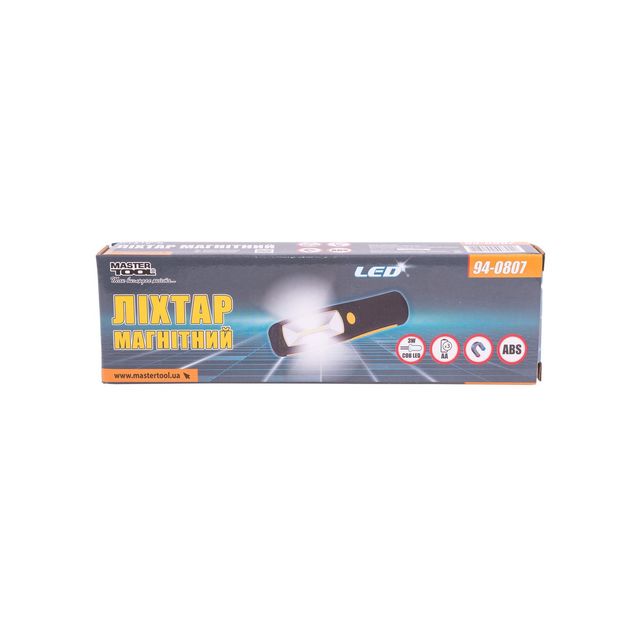 Фонарь магнитный MASTERTOOL COB LED 210х60х28 мм 94-0807, фото , изображение 5 | SNABZHENIE.com.ua Фонарь магнитный MASTERTOOL COB LED 210х60х28 мм 94-0807, фото , изображение 5 | SNABZHENIE.com.ua