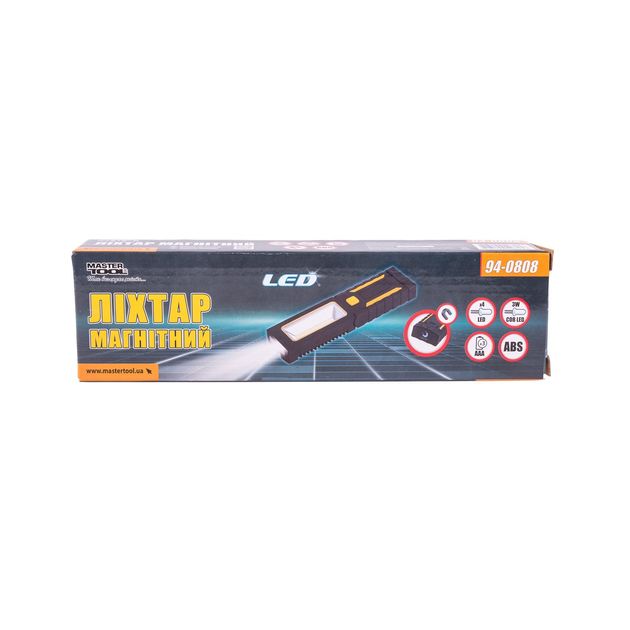 Фонарь магнитный MASTERTOOL 220x54x28 мм 4xLED+COB LED 3xAAA, фото , изображение 7 | SNABZHENIE.com.ua Фонарь магнитный MASTERTOOL 220x54x28 мм 4xLED+COB LED 3xAAA, фото , изображение 7 | SNABZHENIE.com.ua