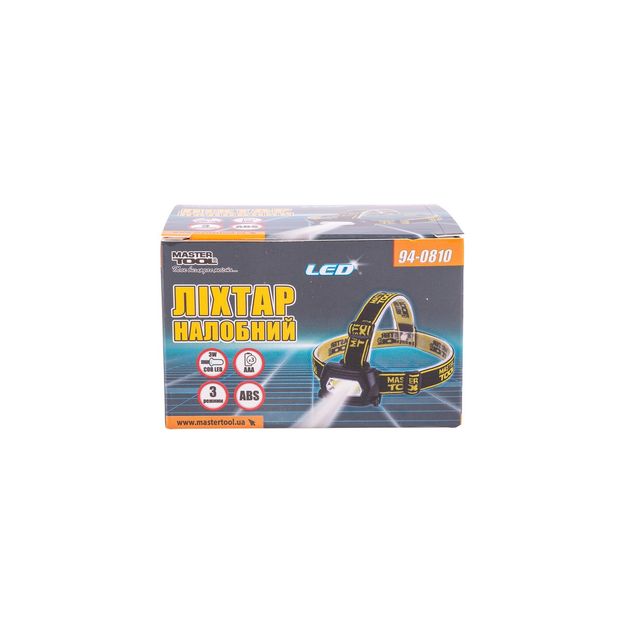 Налобный фонарь MASTERTOOL, 3 режима, COB LED, 75x46x29 мм, фото , изображение 2 | SNABZHENIE.com.ua Налобный фонарь MASTERTOOL, 3 режима, COB LED, 75x46x29 мм, фото , изображение 2 | SNABZHENIE.com.ua