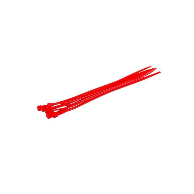 Хомут пластиковый MASTERTOOL 3.6x200 мм, 100 шт, красный, фото  | SNABZHENIE.com.ua