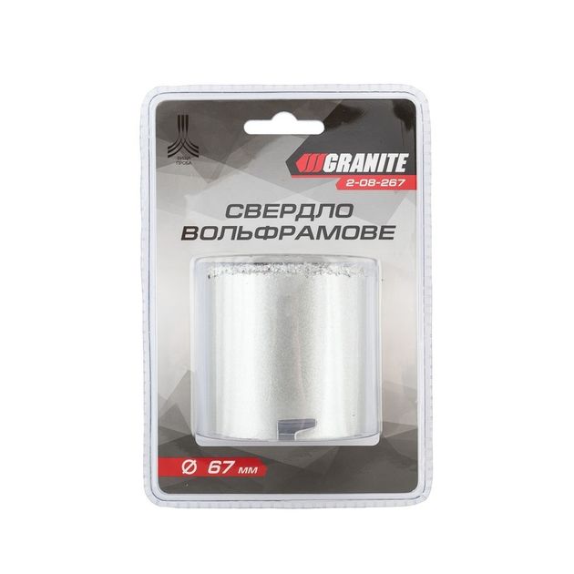 Сверло корончатое GRANITE 67 мм для плитки, вольфрамовое напыление, фото , изображение 3 | SNABZHENIE.com.ua
