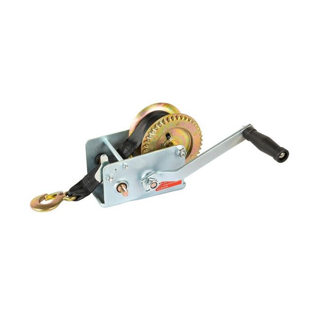 Лебедка барабанная MASTERTOOL 907 кг, ремень 8 м, 86-8290, фото  | SNABZHENIE.com.ua