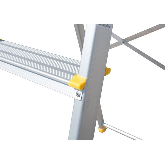 Стремянка алюминиевая MASTERTOOL 7 ступеней, 1500 мм, до 150 кг, фото , изображение 5 | SNABZHENIE.com.ua