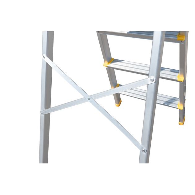 Стремянка алюминиевая MASTERTOOL 7 ступеней, 1500 мм, до 150 кг, фото , изображение 7 | SNABZHENIE.com.ua
