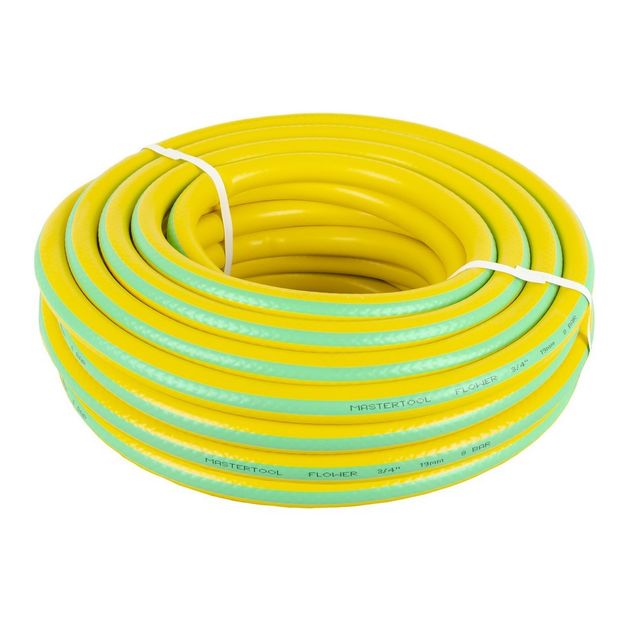 Шланг поливочный MASTERTOOL FLOWER 3/4", 20 м, желтый, фото  | SNABZHENIE.com.ua