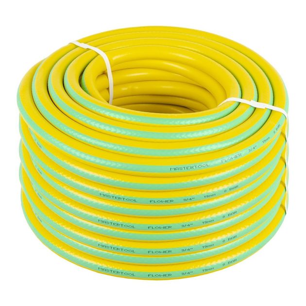 Шланг поливочный MASTERTOOL FLOWER 3/4" 50 м, желтый, фото  | SNABZHENIE.com.ua