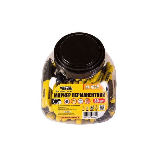 Маркер перманентный MASTERTOOL черный, 80 шт, артикул 14-1820, фото , изображение 3 | SNABZHENIE.com.ua Маркер перманентный MASTERTOOL черный, 80 шт, артикул 14-1820, фото , изображение 3 | SNABZHENIE.com.ua